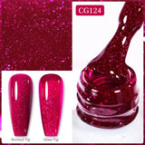 Yeknu  10ml Gold Glitter Gel Nail Polish Crystal Semi Permanent Soak Off UV Gel Varnish Nail Art Manicure Base Top Coat