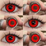 Yeknu  Cosplay Contact Lens Makeup Colored Pupils Cosmetics Beauty Red  Lenses Woman Cosplay Pink Pupils Halloween Color Contacts