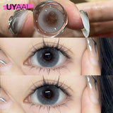 Yeknu  Optical Lenses for Woman 1 Pair High Quality Colored Eye Contacts with Degree Myopia Blue Pupils Natural Lenses Brown Len