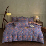 Yeknu  New household four-season available skin-friendly printing washable double-layer yarn jacquard bed sheet four-piece set