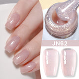 Yeknu  Jelly Transparent Gel Nail Polish Nude Pink  Color UV Soak Off Gel Varnish Jade Nail Art Gel 10ml Design Manicure