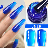 Yeknu  10ml Jelly Nude Gel Nail Polish Crystal Translucent Coffee Soak Off Semi-Permanent Varnish Base Top Coat Manicure