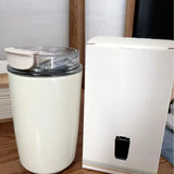 Yeknu  1PCS Tumbler Thermos Cup Milky White Coffee Mug Car Insulated Water Bottle Travel Stainless Steel Vacuum Flasks Drinking Kettle