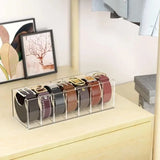 Yeknu  Belt Organizer Display Case for Tie and Belt Compartments Belt Organizer for Closet and Drawer Belt Storage