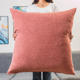 Yeknu  Large Square Pillowcase Coffee Sofa Back Huge Cushion Cover Washable Living Room Bedroom Pillow Cases Solid Color 60/70/80CM
