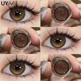 Yeknu  Colored Contact Beauty Blue Contacts Big Eyes Black Lens Makeup Green Lens Natural Brown Eye Lenses Cosmetics Red lens