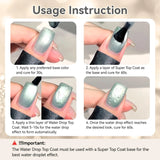 Yeknu  10ml Nail Art Gel 3D Water Drop Top Coat Gel Nail Polish Clear Water Drops Non Wipe Summer Design Varnish Gel Polish