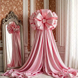 Yeknu  Photography Background Elegant Giant Pink Bow Aldult Birthday Wedding Maternity Portrait Decor Backdrop Photo Studio