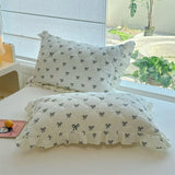 Yeknu  New Skin-Friendly Washed Cotton Lace Single Pillowcase Household Pair Single Pillowcase No Pillow Filler