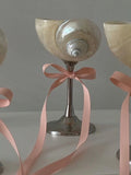 Yeknu  Handmade Shell wine glass conch cup design niche cocktail glass goblet ins style light luxury