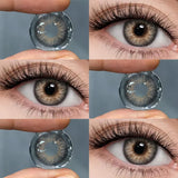 Yeknu  1 Pair Colored Contact Lenses 42% Water Yearly Korean Lenses High Quality Lenses Green Lenses Natural Gray Pupils