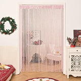 Yeknu  1x2m String Curtain Shiny Tassel Line Curtains Window Door Divider Drape for Home Living Room Cafe interior Decorations Valance