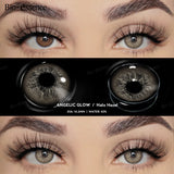Yeknu  1 Pair Colored Contact Lenses with  Prescription Myopia Lenses Degree Natural Lenses Brown Lenses Yearly