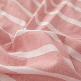 Yeknu  Pink striped bedding four-piece set duvet cover bed sheet with pillowcase 220x240 queen king size four seasons universal