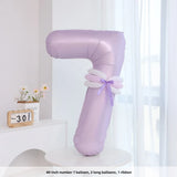 Yeknu  40-Inch Number Balloons for Birthday Photoaphy Props Boys Girls One Year Old Creme Purple Decorative Scene Arrangement