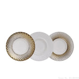 Yeknu  Creative high-end luxury stone relief design dining plate ceramic tableware home kitchen restaurant supplies straw hat bowl, 1Pc