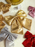 Yeknu  Cisas Decorative Gold Sequin Large  Knot Hanging Ornament Winter Inclination High End Festive Supplies Gifts