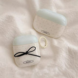 Yeknu  Unique Wave Point Bow Suitable For Apple Earphone Protective Cover Airpodspro2 Wireless Bluetooth Earphone Case