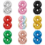Yeknu  32Inch Number Foil Balloon Rose Gold Silver Digit 0-9 Globos Happy Birthday Party Decor Wedding Anniversary Baby Shower Supplies