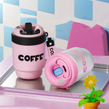 Yeknu  500ml Women'S Letter Double Drink Coffee Cup 316 Stainless Steel Insulated Cup Water Cup Gift Cup For Students