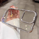 Yeknu  Bling Glitter Clear Phone Case For iPhone 17 Pro Max Case iPhone 13 15 14 16 Pro Max 17 Air Shockproof Silicone Soft Cover Funda