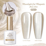 Yeknu  Gold Reflective Moonlight Gel Nail Polish Cat Magnetic Aurora Spar Glitter Semi-Permanant Varnish Nail Art Magnetic