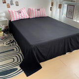 Yeknu  Bed Linen Embroideries Stripe bedding Duvet Cover Queen Bedding Set Comforter Cover Sets With Pillowcase Bed Sheets Set