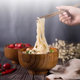 Yeknu  Japanese Sour Jujube Wood Bowl Adult and Children's Wood Bowl Kitchen Food Containers Rice Salad Noodles Bowl HouseholdTableware
