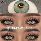 Yeknu  1 Pair Fashion Lenses Colored Contact Lenses for Eyes Beauty Green Eyes Lenses Natural  Brown Lens Grey Lens