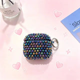 Yeknu  Half circle pearl earphone case protective case shockproof soft silicone earphone cover, with keychain