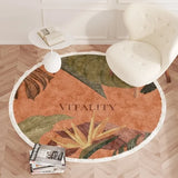 Yeknu French Retro Carpets for Living Room Nordic Bedroom Decor Oil Painting Carpet Fluffy Soft Lounge Rug Large Area Plush Floor Mat