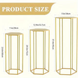 Yeknu  Large 6-sided 3-piece Storage Rack, Vase Decoration Bottle, Home Decoration, Party Decoration, Placing Cakes, Bouquets