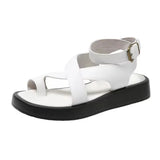 Yeknu  Platform Gladiator Sandals Women Plus Size Summer Ankle Buckle Gothic Shoes Woman Roman Style Thick Bottom Sandalias