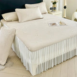 Yeknu  New Cartoon Jacquard Ice Doudou Soft Mat 3-piece Set Household Washable Machine Wash Bed Skirt Air Conditioning Soft Mat