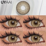 Yeknu  1Pair Fashion Big Lenses Colored Contact Lenses for Eyes Beauty Blue Eyes Lenses Natural Green Pupils Brown Grey Lens