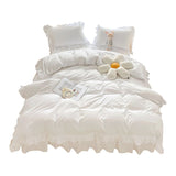 Yeknu Ruffle Lace Bedding Set