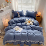 Yeknu Ruffle Lace Bedding Set