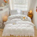 Yeknu Ruffle Lace Bedding Set