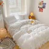 Yeknu Ruffle Lace Bedding Set