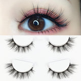 Yeknu New Handmade 4 Pairs Eyelashes Lengthen Natural False Eyelashes 3D Realistic Thick Model Nude Makeup Women Big Eye Lashes