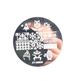 Yeknu Christmas Nail Stamping Plates New Winter Snowflake Elk Design Polish Art Template Stencils DIY Manicure Mold Tools NLSTZ-M01-10