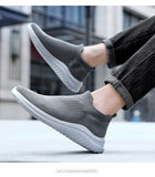 Yeknu Men's Casual Sneakers Knitting Mesh Comfortable Socks Walking Shoes Comfortable Men's Casual Shoes Light Sneakers Men Shoes