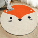 Yeknu Nordic Cartoon Round Carpets For Children's Bedroom Thicken Plush Bedside Rug Modern Living Room Home Decor Girl Cute Mats