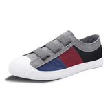 Yeknu 10 Colour Men Casual Elastic Band Flat Canvas Shoes Slip on Fashion Autumn Comfortable Sneakers Low Top Shoes 9328