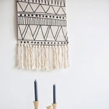 Yeknu Morocco Hanging Tapestry Geometric Floor Rug Carpet Black White Line Mat Nordic Boho Macrame Wandkleed Home Dorm Wall Decor