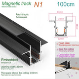 Yeknu N1 Modern Recessed Magnetic Track Lights design led Lamp Magnetic Rail Ceiling System Indoor Track Lighting Spot Rail Spotlights