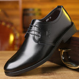 Yeknu Classic Business Dress Formal Black Men Oxford Wedding Footwear Leather Suits Breathable Casual Pointed Shoes 8222