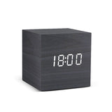 Yeknu Alarm Clock LED Wooden Watch Table Voice Control Digital Wood Despertador USB/AAA Powered Electronic Desktop Clocks