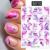 Yeknu 1 PC 3D Nail Sticker Water Droplets Geometry Pattern For Nails Decoration Heart Letter All For Manicure Nail Art Design