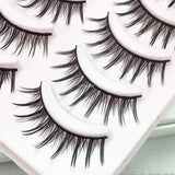 Yeknu New 5 Pairs Natural Fairy Hair False Eyelashes Cross Thick Simulation Big Eye Lashes  Eyelashes Bare Makeup Eyelash Tools